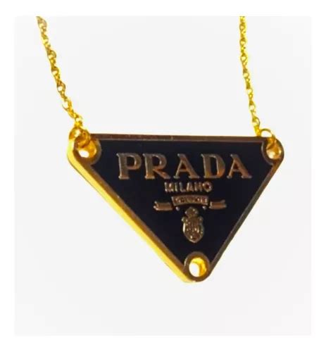 collar prada triángulo original|Collar Jewels Logo .